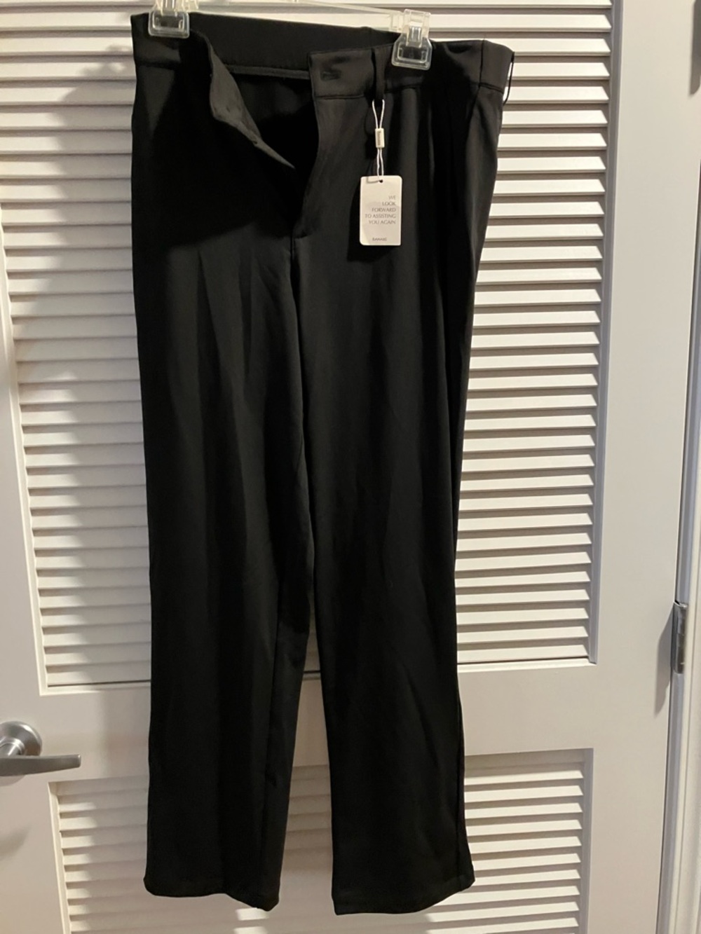 Bamans black dress pants Large NWT